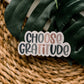 Choose Gratitude Pastel Vinyl Sticker, 3x3 in