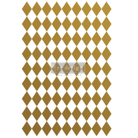 Gold Harlequin Decor Transfer by Redesign with Prima
