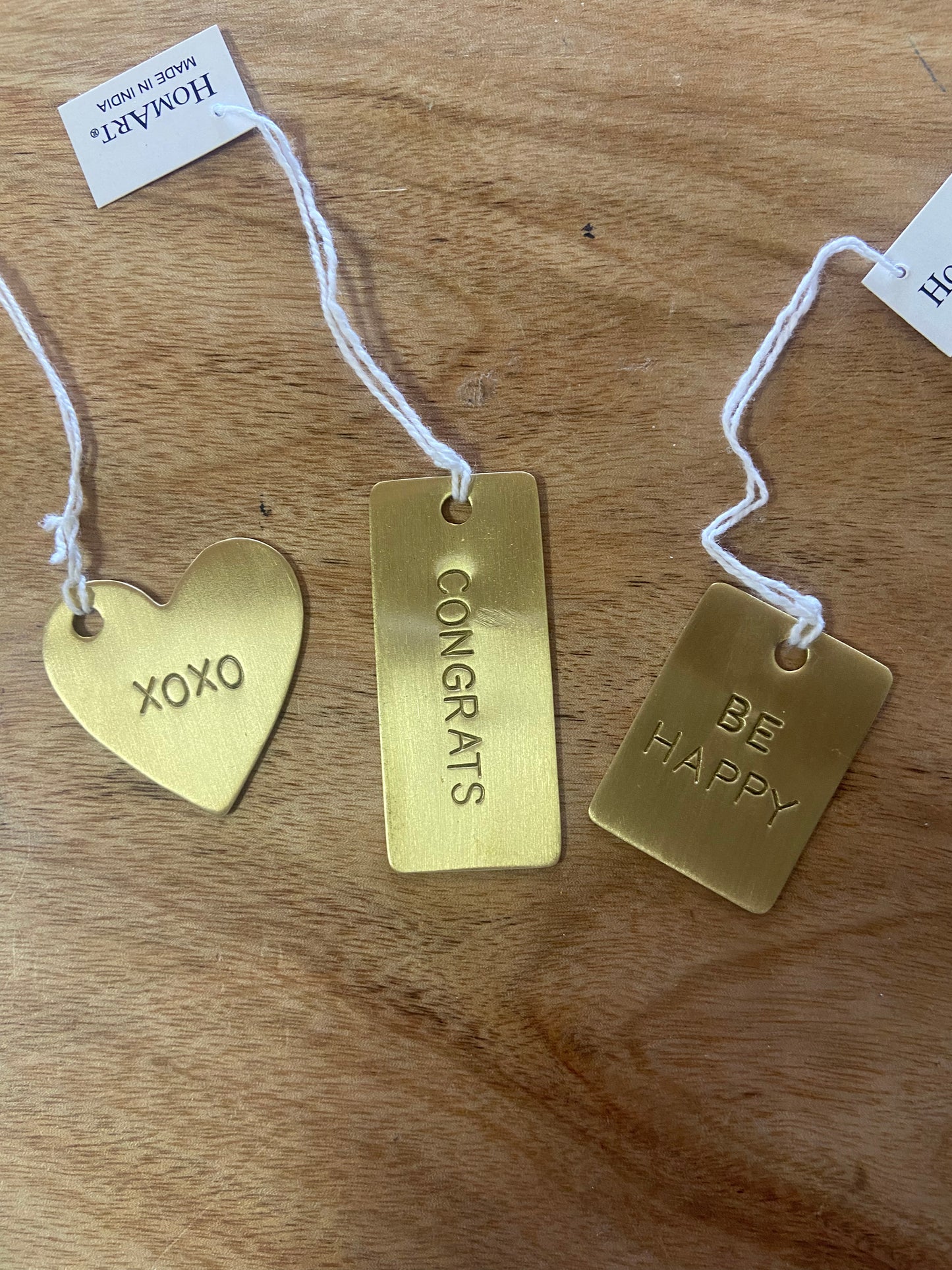 Brass gift tags