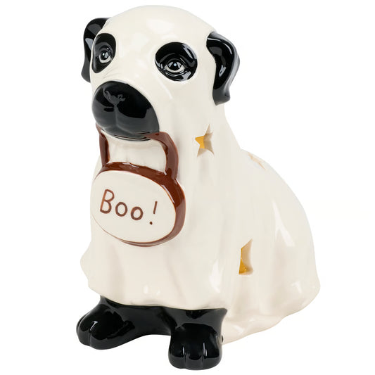 Lighted Ghost dog figurine