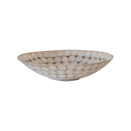 Resin and Capize  Bowl, Grey