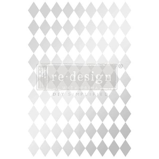 Silver Harlequin Decor Transfer by Redesign with Prima