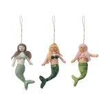 Handmade Wool Felt Mermaid Ornament
