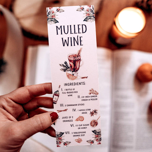 Winter Cocktail Bookmark - Mulled Wine