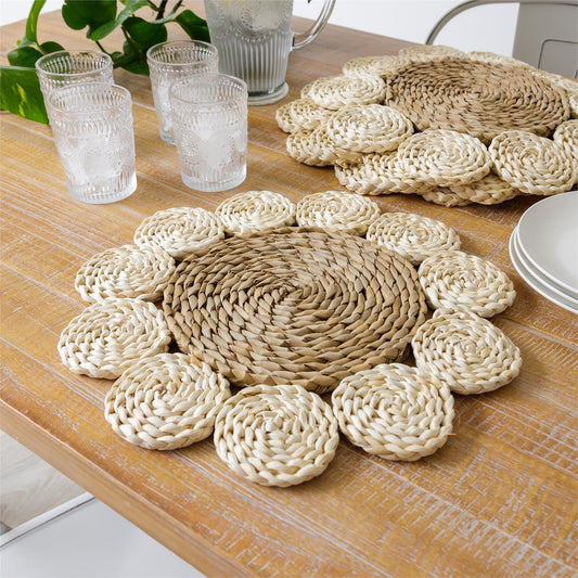 Braided Natural Straw Placemats
