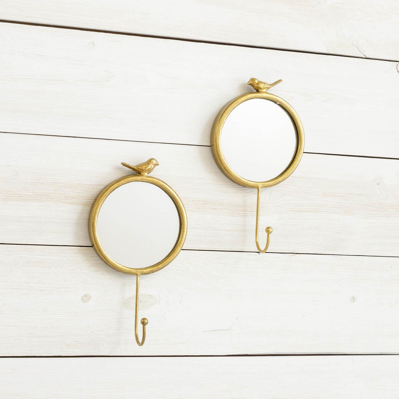 Gold Bird Mirrors with Hook