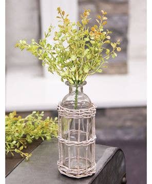6.5” Gray Washed Willow Bottle Vase