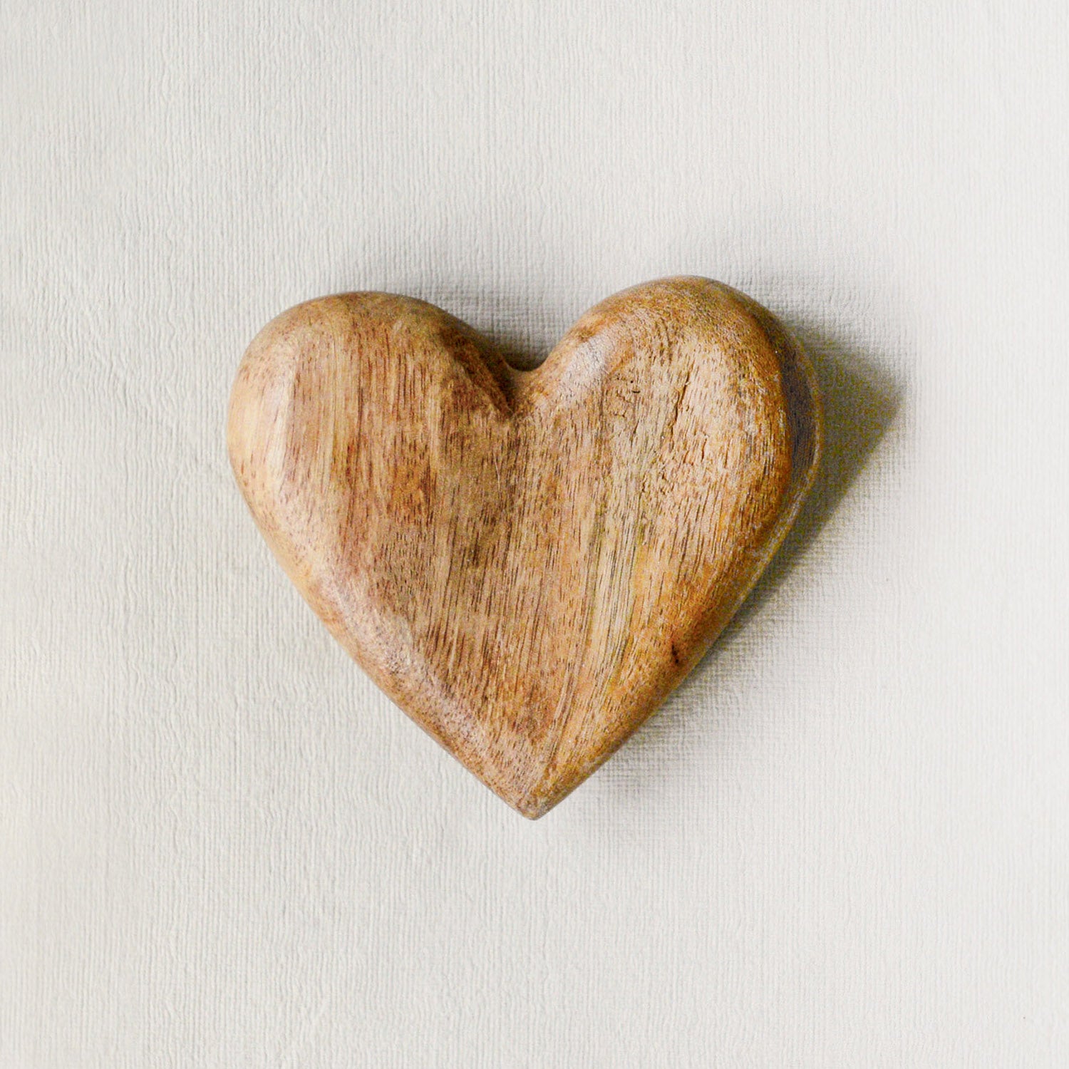 Hand-Carved Mango Wood Heart