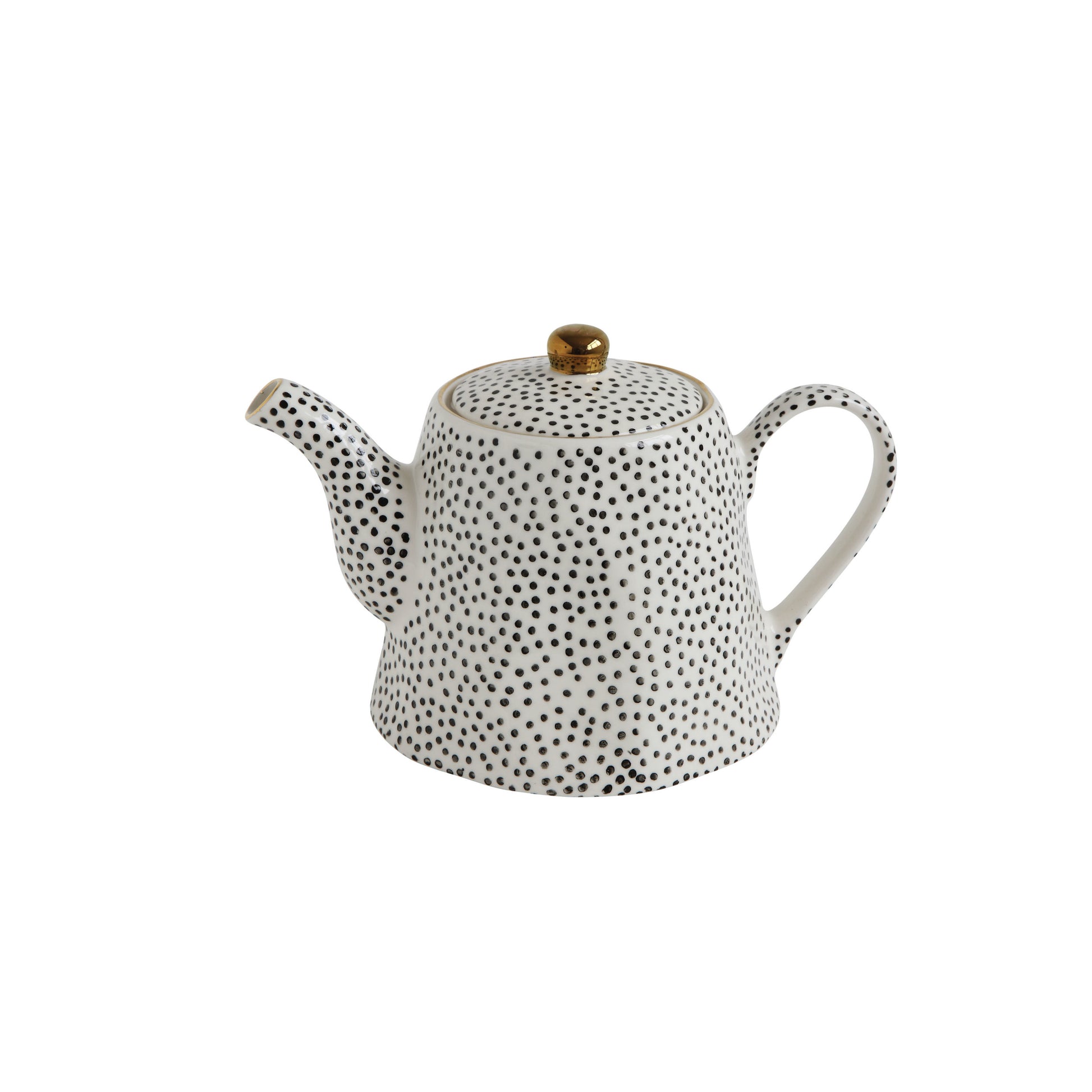 Stoneware Teapot with Dots