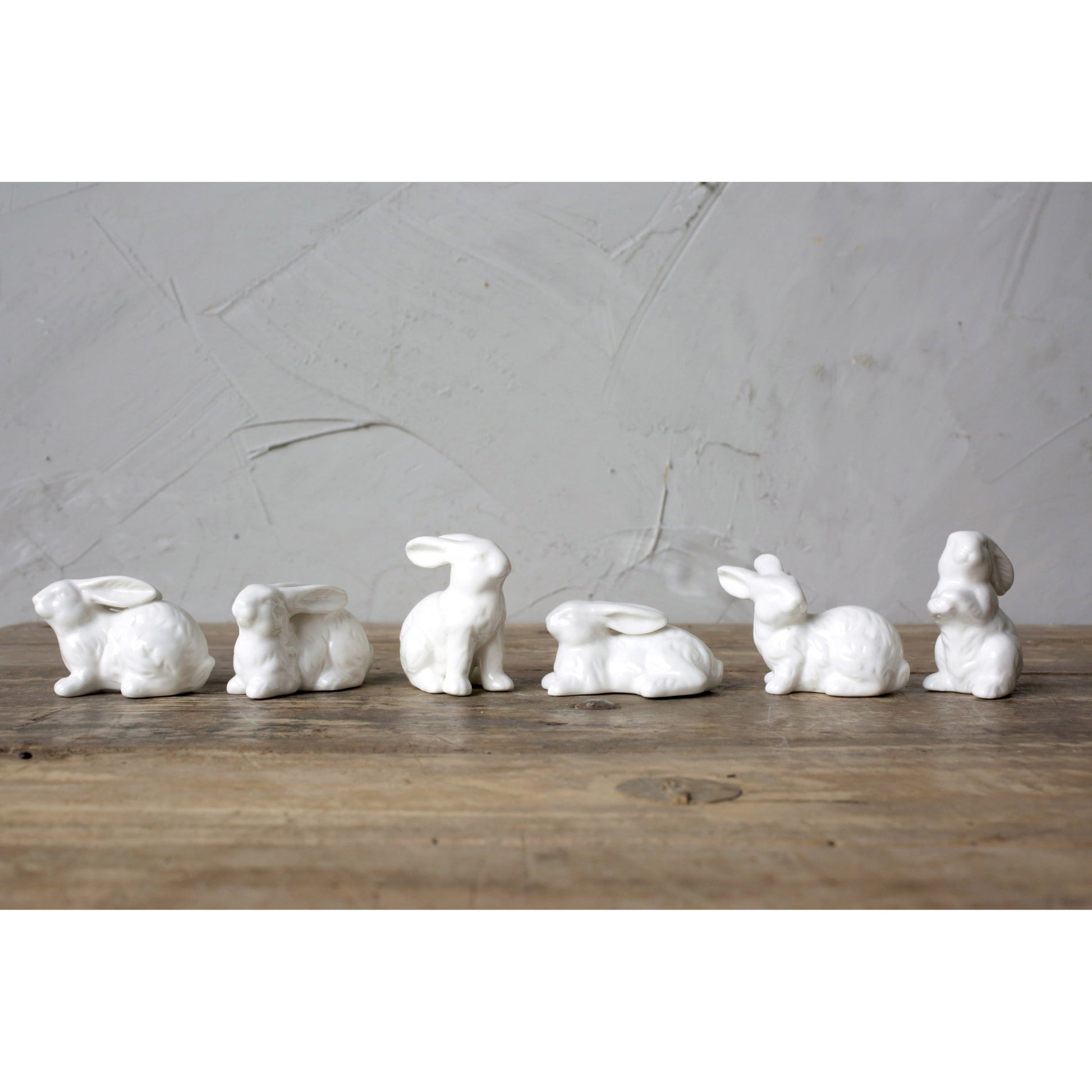 Ceramic Bunnies, Boxed Set of 6