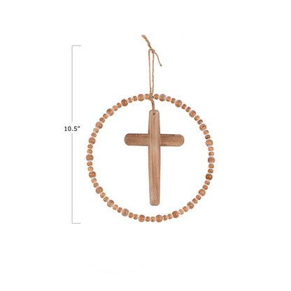 Wood and Metal Cross Wall Decor, 2 Colors