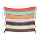 Cotton Blend Striped Throw with Braided Fringe