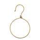 Metal Ring with Hook, Brass Finish