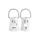 Ceramic Ghost Lantern with Metal Handle, 2 Styles