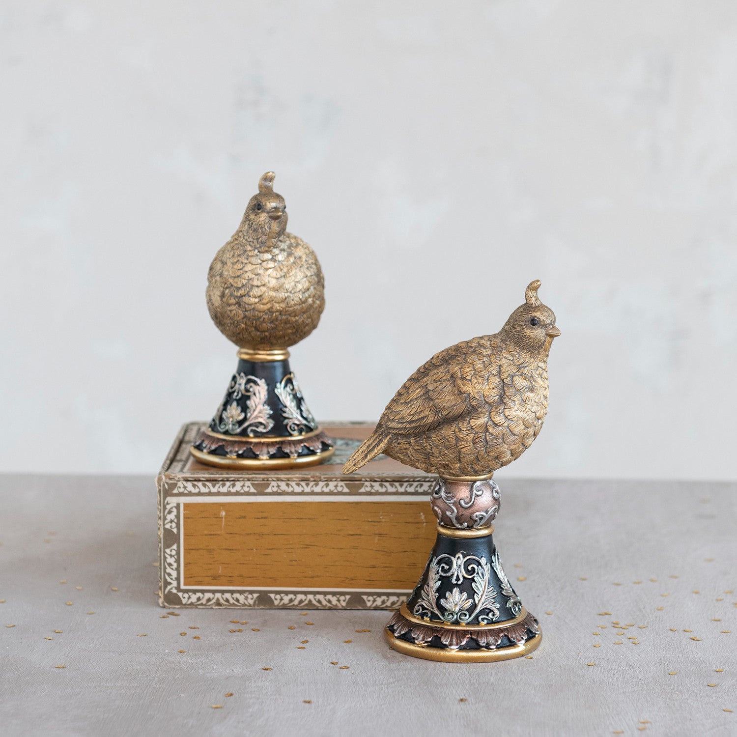 Resin Pheasant on Pedestal