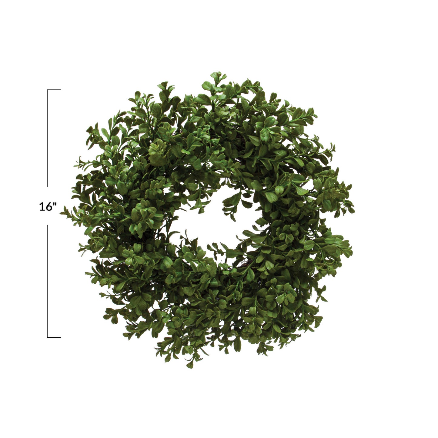 16&quot; Round Faux Boxwood Wreath