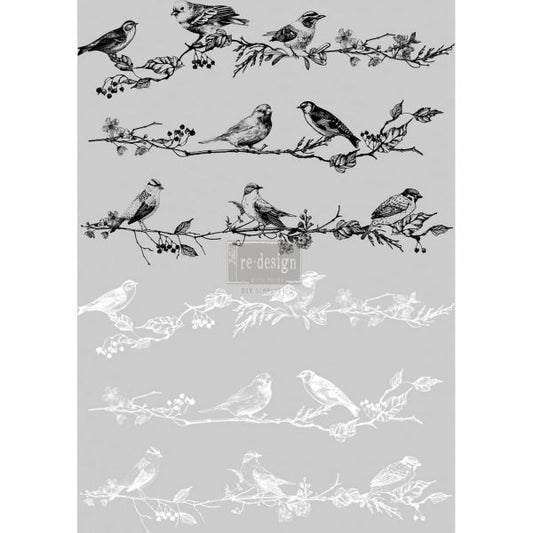 Redesign with Prima Birds & Berries decor transfer