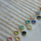 Gemstone Glass Necklaces, Dainty Minimalist Stocking Stuffer