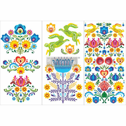 Redesign with Prima Floral Polish transfer