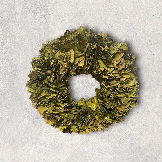 Dried leaves wreath