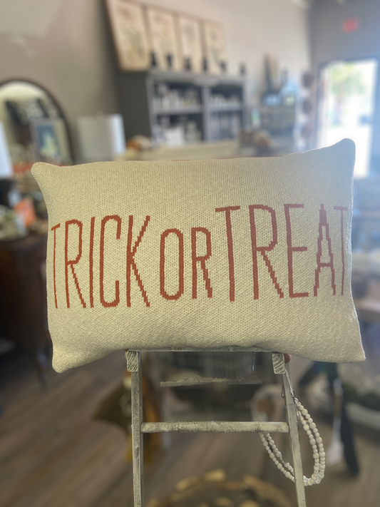 2 sided cotton knit lumbar pillows Hello Fall/Trick or Treat