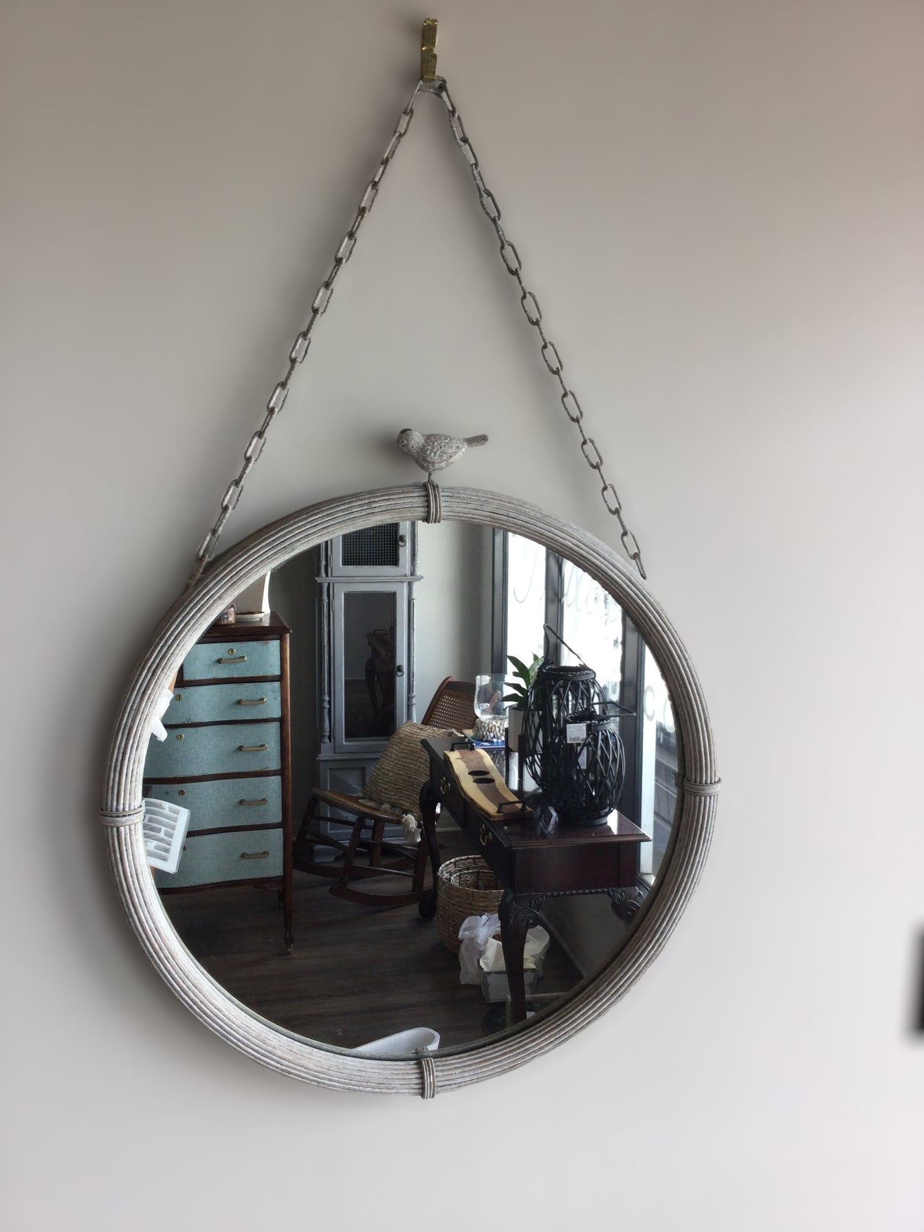 Bird hanging mirror