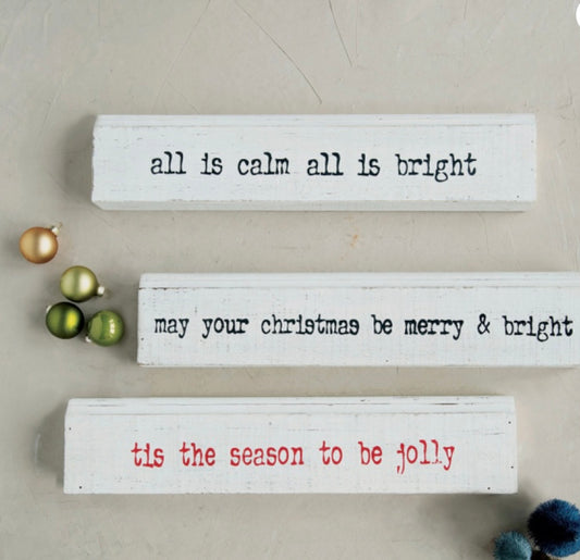 Wood Wall Decor with Christmas saying