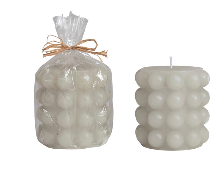 Unscented Hobnail Pillar candle