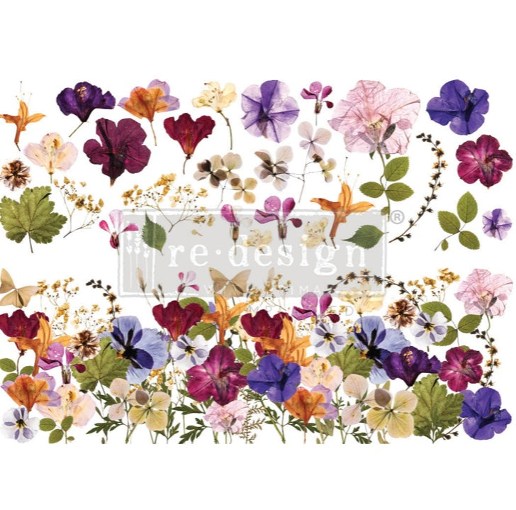 Redesign with Prima Pressed Flowers decorative transfer