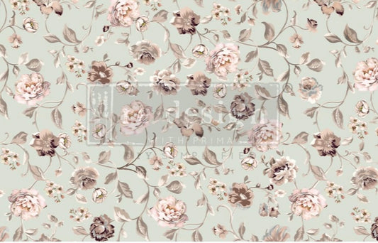 Neutral Florals 19”by 30” Decoupage paper