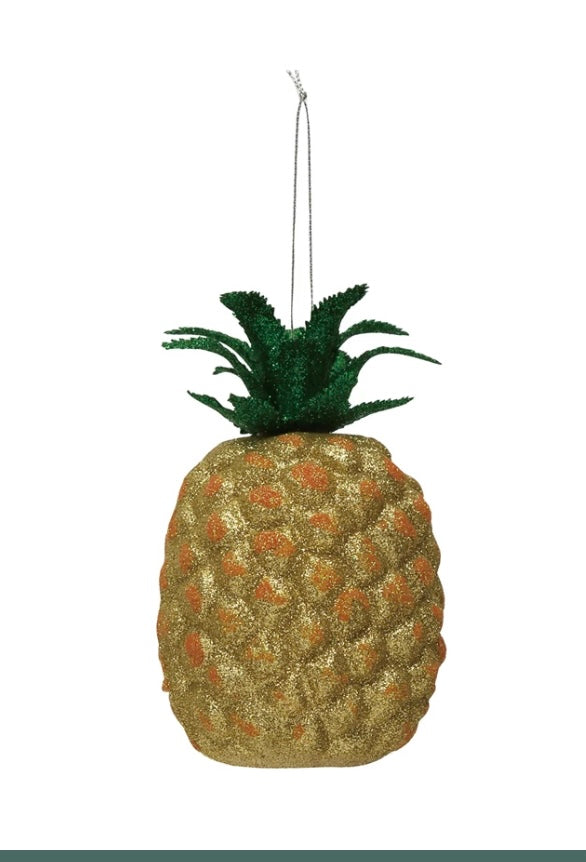 Glitter Pineapple Ornament with Glitter