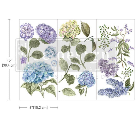 Mystic Hydrangea small transfer by Redesign with Prima