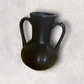 Black matte ceramic vase