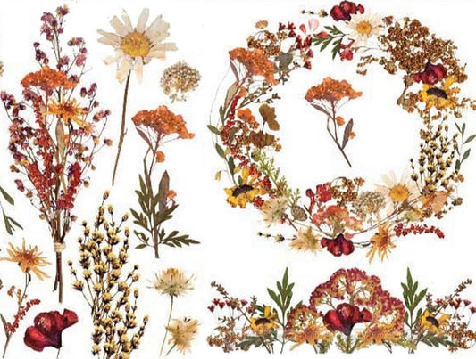 Redesign Middy decorative transfer Dried Wildflowers