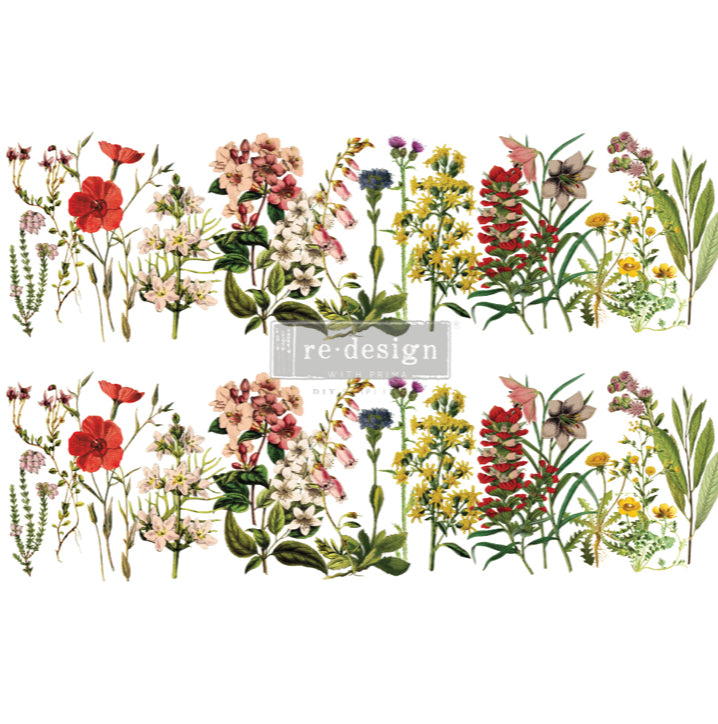 The Flower Fields decorative transfer by Redesign with Prima