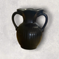Black matte ceramic vase
